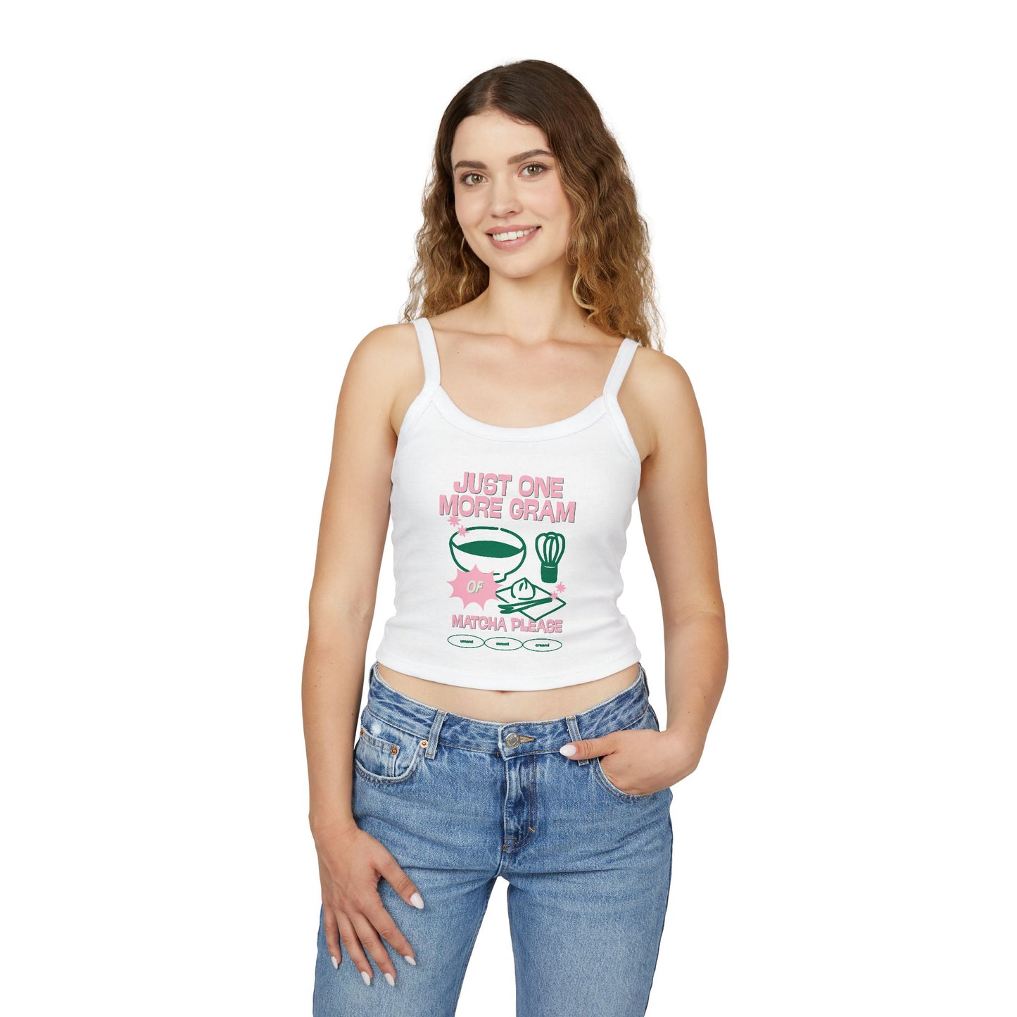 Girly Tank Top - Cute Aesthetic Matcha Design