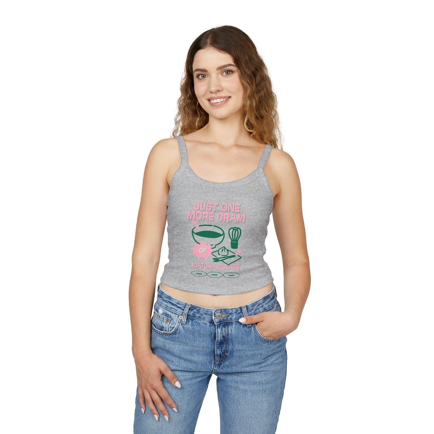Girly Tank Top - Cute Aesthetic Matcha Design