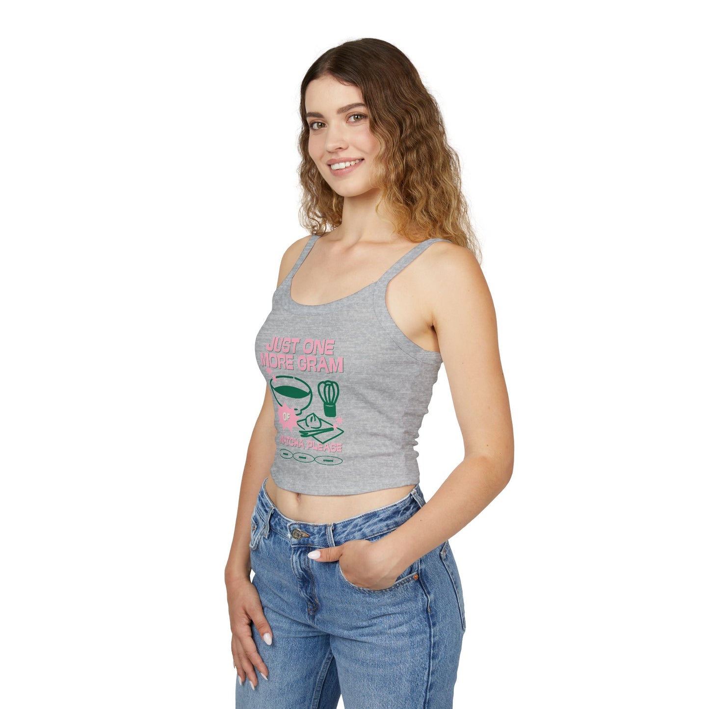 Girly Tank Top - Cute Aesthetic Matcha Design