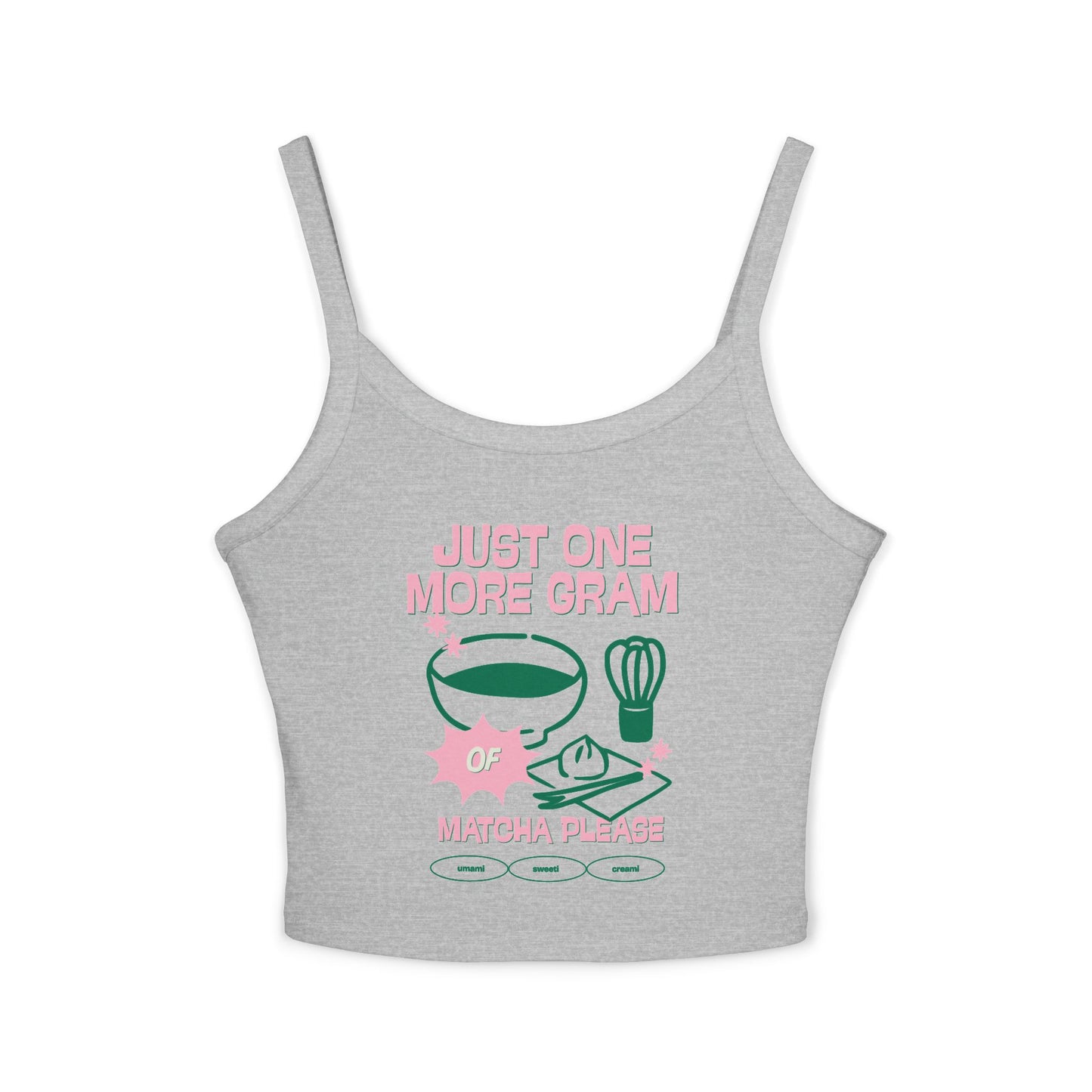 Girly Tank Top - Cute Aesthetic Matcha Design