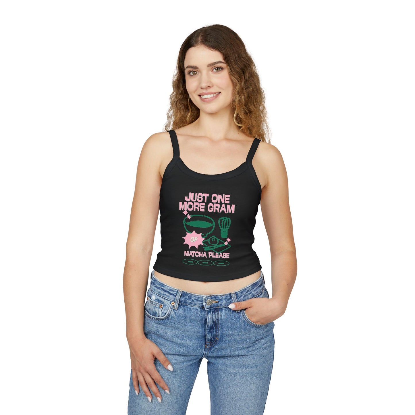 Girly Tank Top - Cute Aesthetic Matcha Design
