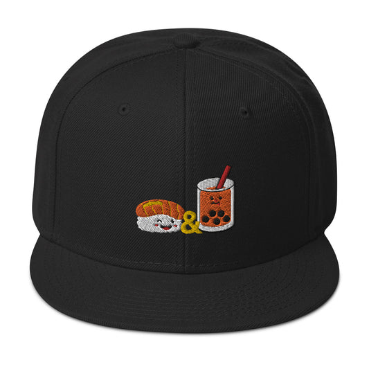 Sushi & Boba Snapback Hat