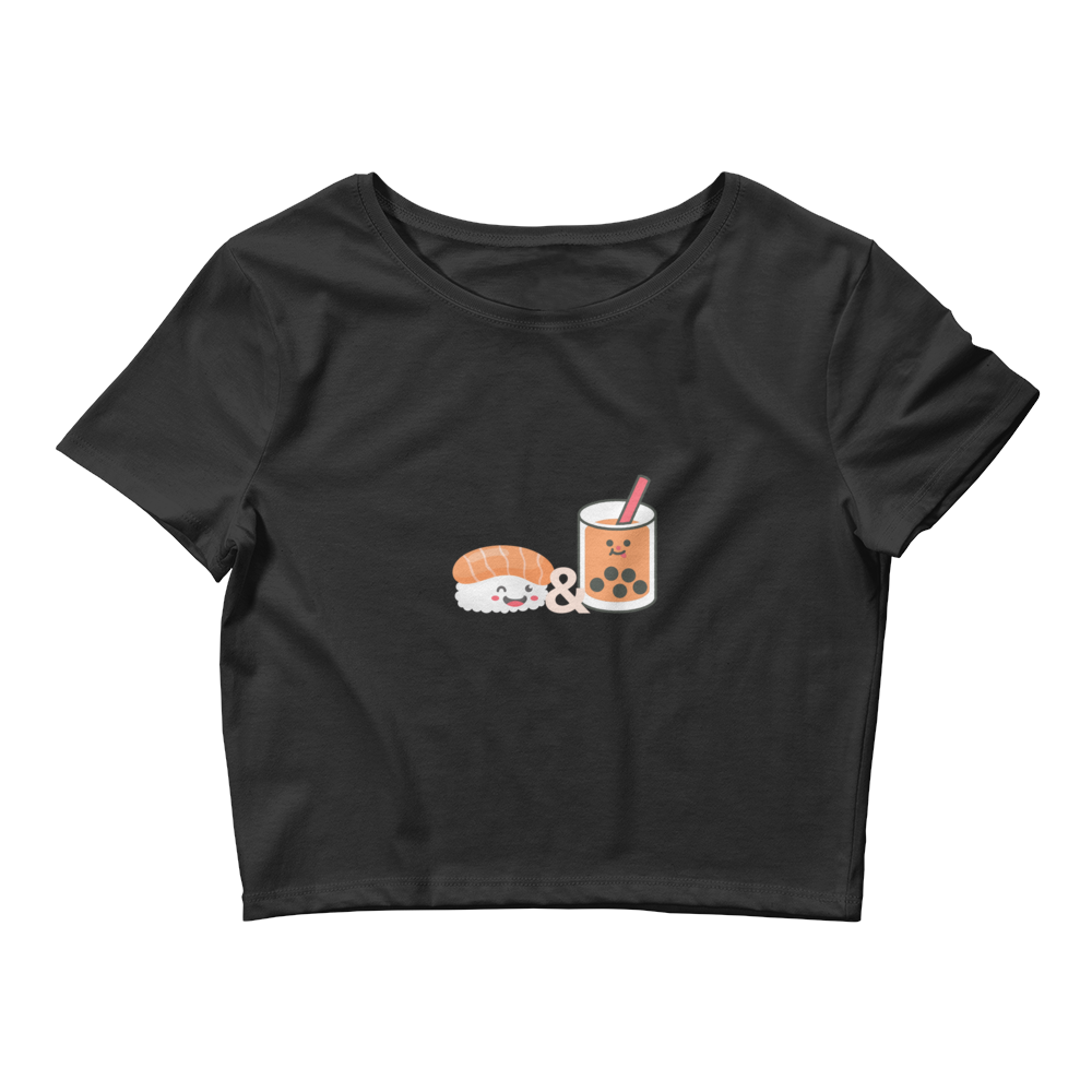 Sushi & Boba Crop Tee