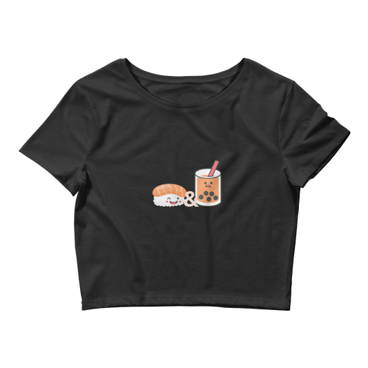 Sushi & Boba Crop Tee