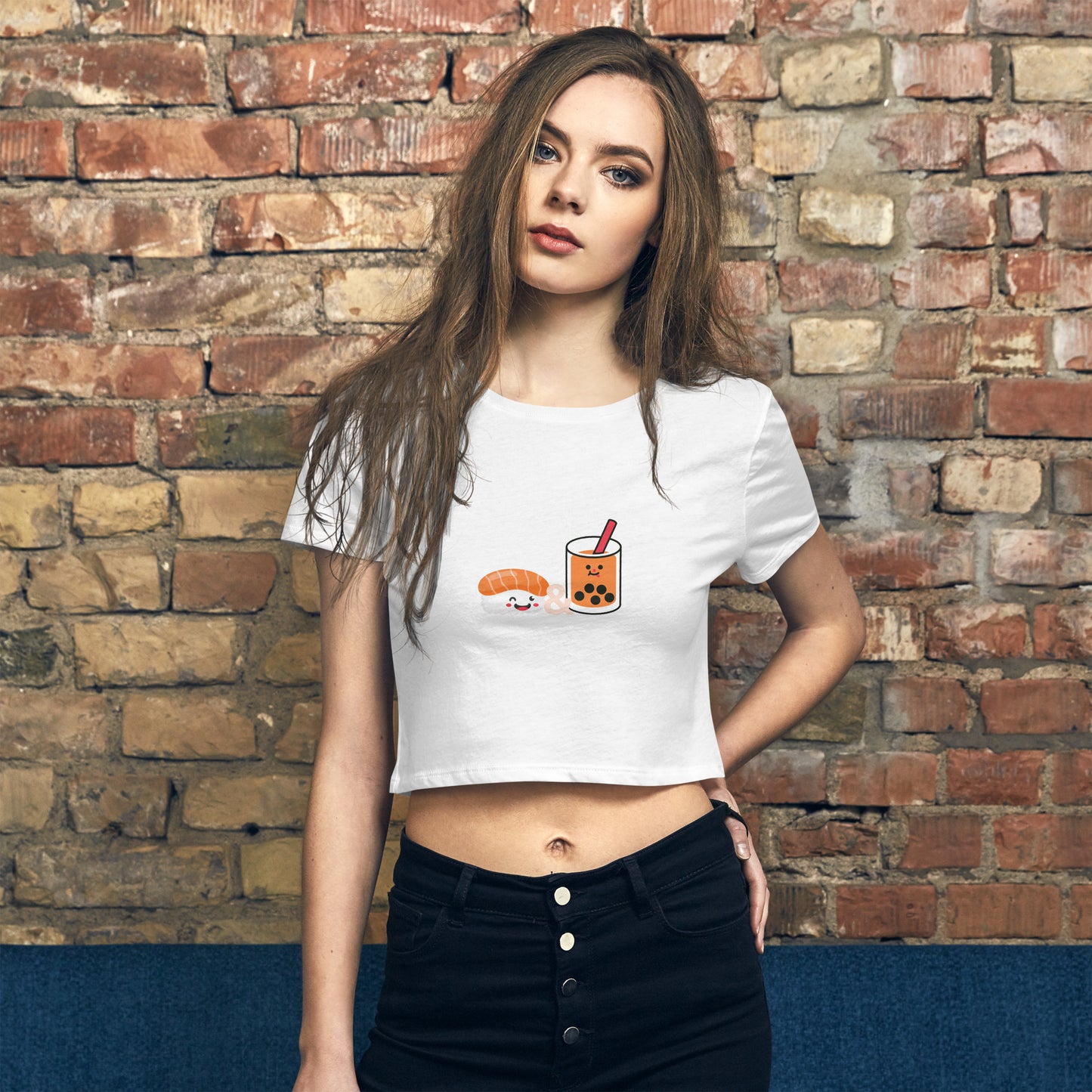 Sushi & Boba Crop Tee