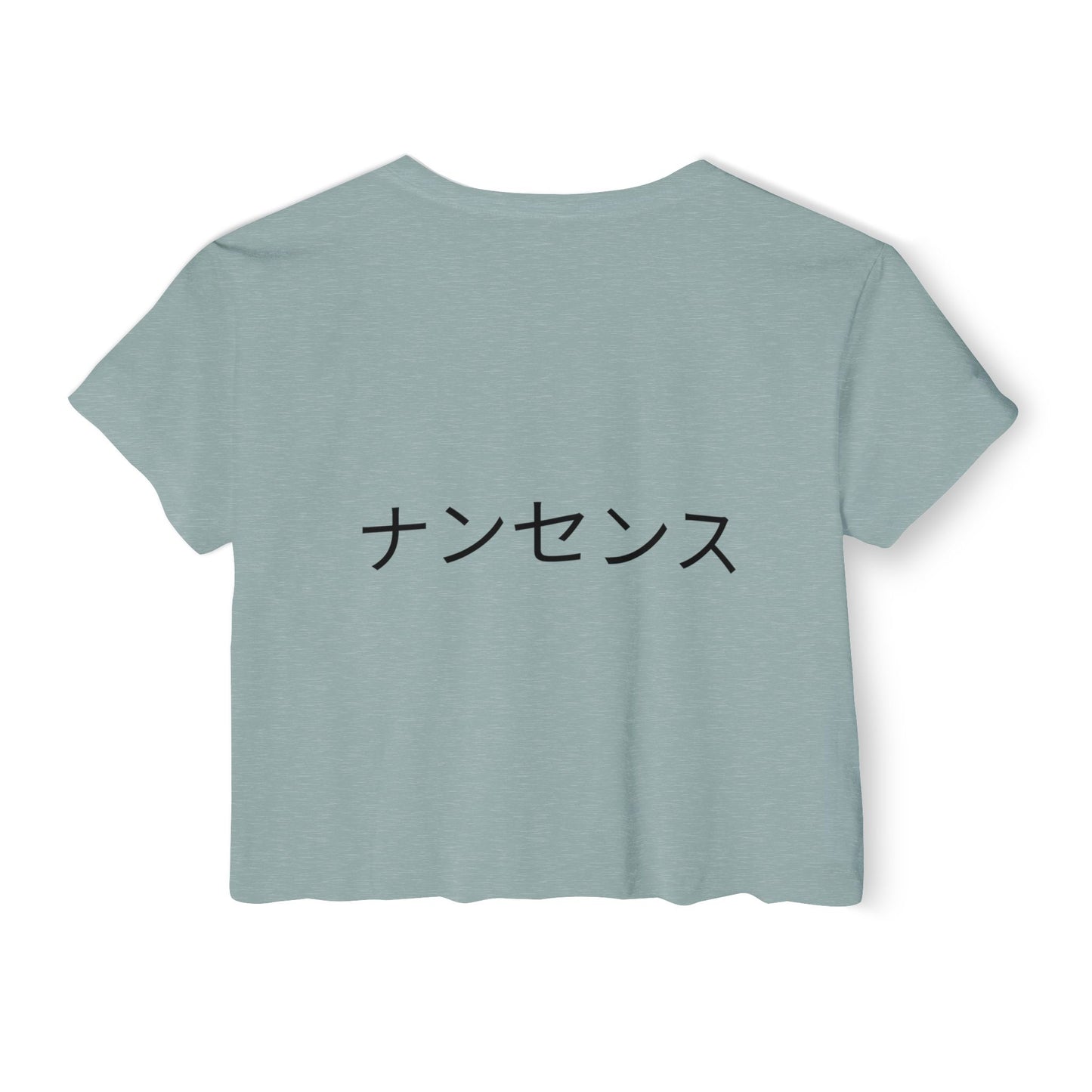 Crop Top Tee - Cute Matcha Tired Froggy Design