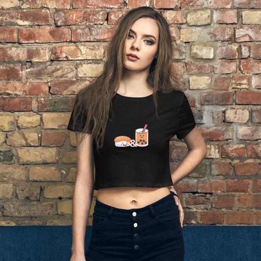 Sushi & Boba Crop Tee